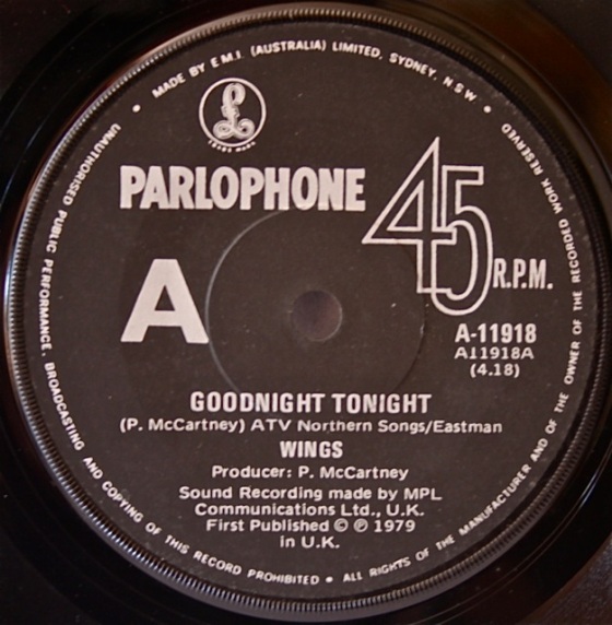 Good Night Tonight Parlo2 label
