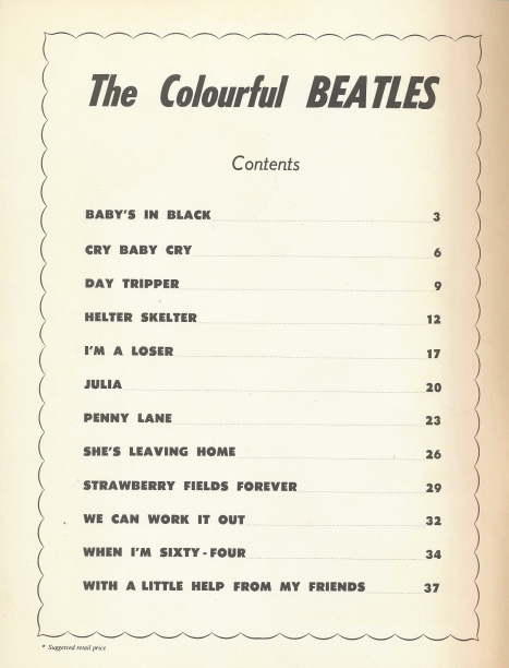 Colourful Beatles index